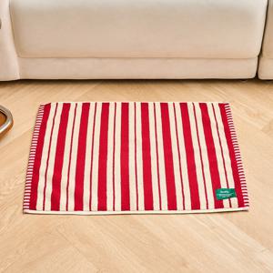 STF 더블 스트라이프 타월발매트 RED 45X65cm