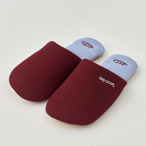 빨아쓰는 와플 슬리퍼 버건디블루 M