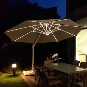 라움라이팅 홀딩 3m 선브렐라 대형파라솔 LED 테라스 야외파라솔