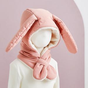 패딩 쓰리인원 버니 모자 핑크