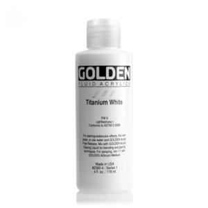 골든 FLUID 아크릴물감 119ml 아크릴물감 2380 Titanium White S1