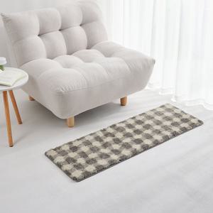 체크블럭 소프트 터프팅 매트 120x40cm 웜그레이