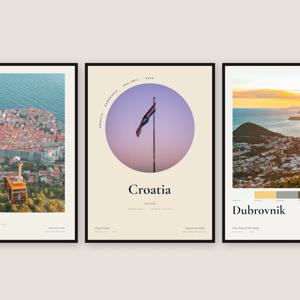 직접 찍은 크로아티아 두브로브니크 해 질 녘 Vol.2 디자인 포스터 4종 / 집들이선물