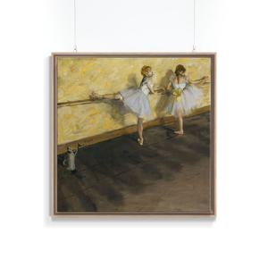 프리미엄 명화 캔버스 그림 두꺼비집 가리개 액자 _ 드가 발레 연습실의 풍경 B