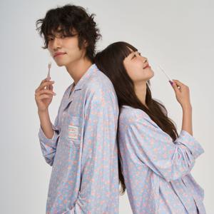 피오라 피치 긴팔 커플 잠옷 세트 (Uni)_H214