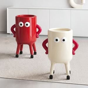 베이비 캡슐 이동식 휴지통 2colors 미니 바퀴 쓰레기통 인테리어 분리수거 주방 거실