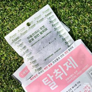 차콜프레시 포켓 국내산 백탄 참숯 서랍장 신발장 차량용 탈취제 10개