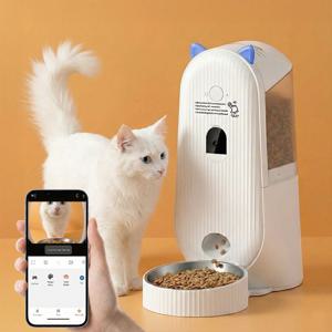 강아지 고양이 카메라 4L 대용량 자동급식기 CCTV