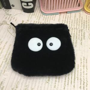 석탄 먼지 스스와타리 파우치 동전지갑 생리대 화장품 파우치 캐릭터 메이크업 가방 파우치백