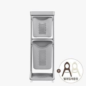 빅스윙 빨래바구니 세탁 세탁물 바구니 빨래보관함 대형 2단