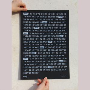 연력 한장 달력 포스터 A3 캘린더 벽걸이 거실 인테리어 소품