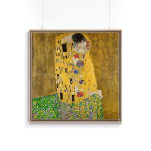 프리미엄 명화 캔버스 그림 두꺼비집 가리개 액자 _ 클림트 키스 A