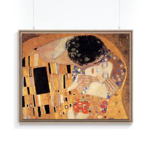 프리미엄 명화 캔버스 그림 두꺼비집 가리개 액자 _ 클림트 키스B