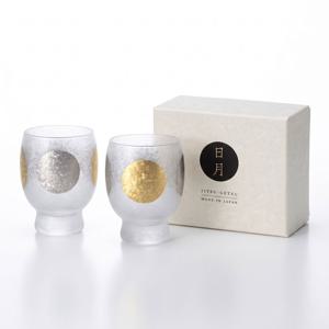 PNT 유리 사케잔 2P 세트 지츠게츠