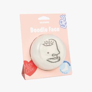 3D Doodle Face Green 낙서 얼굴 드로잉 삭스 양말
