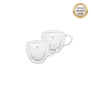 더블월 하트 이중유리컵 300ml 2P