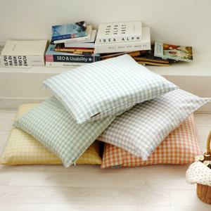 멜란 워싱면 체크 방석 (5colors  3size) 솜포함