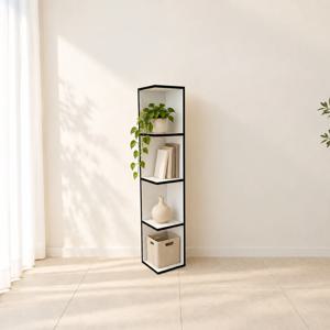 C7481 코너 4단 책장 선반 장식장 1color