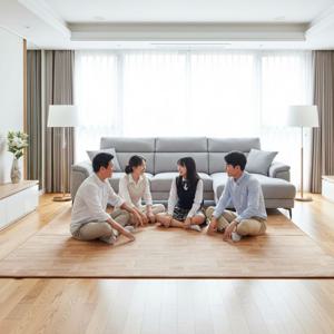 체크마루 183x270 4인용 그래핀 탄소 카본 전자파차단 거실 카페트 전기장판