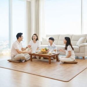 체크마루 183x230 3인용 그래핀 탄소 카본 전자파차단 거실 카페트 전기장판