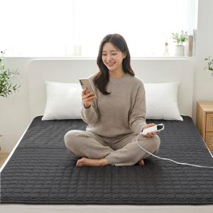 IOT 스마트폰 원격제어 그래핀 탄소 카본 전기매트 침대용 1인용 슈퍼싱글
