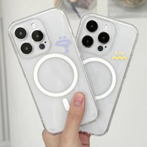 아이폰 14 15 16 17 18 프로 프로맥스 와글와글 이모티콘 클리어 맥세이프 케이스