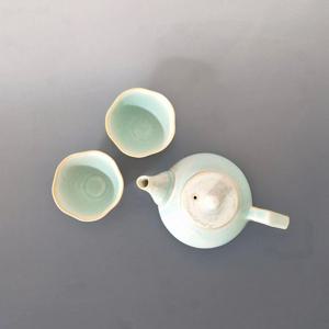 앤틱 민트 2인 다기 세트