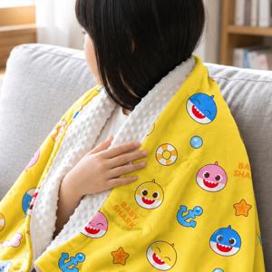 아기상어 극세사 블랭킷 신생아 아기 담요 유모차 유아 이불