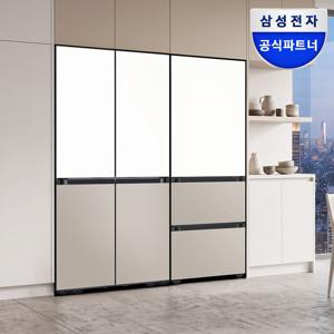 키친핏 냉장고 김치냉장고 세트 RM70H63R1ZG RQ33DB74D2AP 화이트+베이지