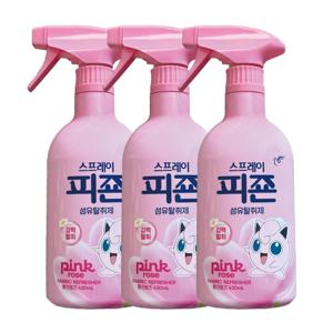 스프레이 피죤 섬유탈취제 핑크로즈 430ml x 3개
