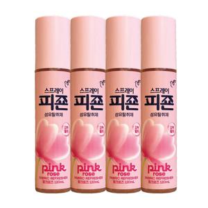스프레이 피죤 섬유탈취제 핑크로즈 120ml x 4개