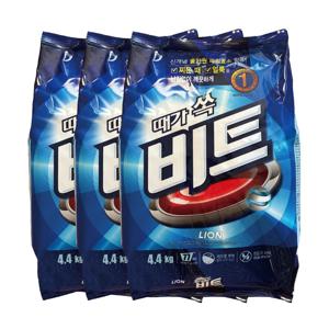 때가 쏙 비트 분말세제 리필 4.4kg x 3개 (1박스)