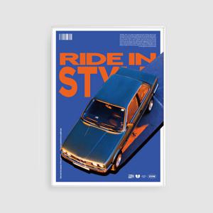 RIDE IN STYLE, 레트로 컨템포러리 모던 포인트 인테리어포스터