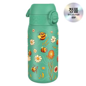 아이온에잇 보온 보냉 더블월 텀블러 키즈 원터치 스텐물병 320ml 허니비 틸그린 스몰