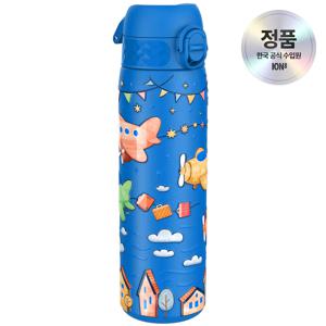 아이온에잇 보온 보냉 더블월 텀블러 키즈 원터치 스텐물병 500ml 에어플레인 블루 미디움