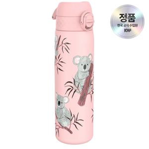 아이온에잇 보온 보냉 더블월 텀블러 휴대용 원터치 스텐물병 500ml 코알라 핑크 미디움