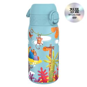 아이온에잇 초경량 싱글월 텀블러 키즈 원터치 물병 400ml 사파리 스카이블루 스몰