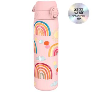 아이온에잇 초경량 정수음용 싱글월 텀블러 휴대용 원터치 물병 600ml 레인보우핑크 미디움