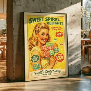 sweet candy girl - 빈티지 아트 포스터 액자
