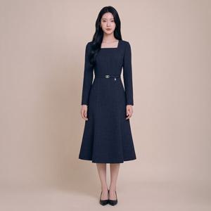 (광주신세계)[라인어디션]스퀘어넥 머메이드 벨트 원피스 NWOPPI0500