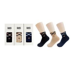 (신세계 사우스시티)닥스양말 숙녀 무압박단목 사선하우스체크 3족세트 DK24485