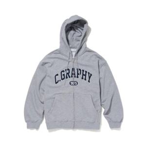 (대전신세계)[코드그라피] [CGP] C.GRAPHY 아치 로고 후드 집업-다크 그레이 (CBFUF0213DG)