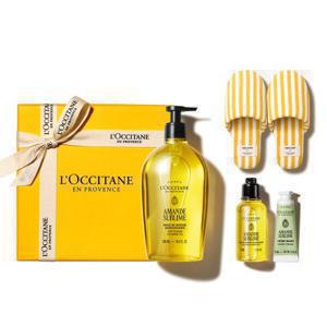 록시땅 [기프트][단독] 아몬드 샤워 오일 500ml 세트(+샤워오일 35ml+핸드크림 10ml+룸슈즈)