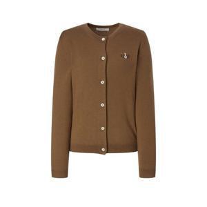 헤지스레이디스 [25FW] [HAZZYS HARRY] 해리 자수 라운드넥 가디건 카멜 HSSW5DC75CM