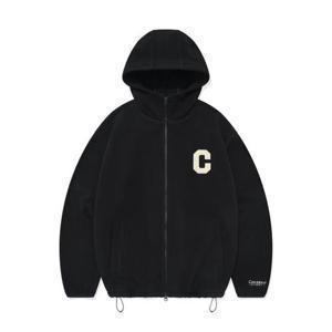 커버낫 C 로고 플리스 후디 집업 블랙 CO2403JK15BK