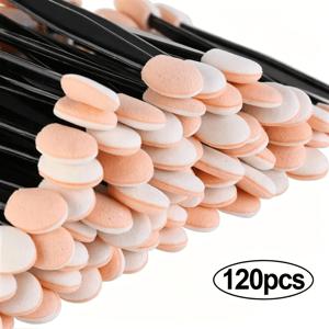 120개입 일회용 양면 아이섀도우 스펀지 어플리케이터 롱 아이섀도우 브러쉬 뷰티 메이크업 어플리케이터 메이크업 도구