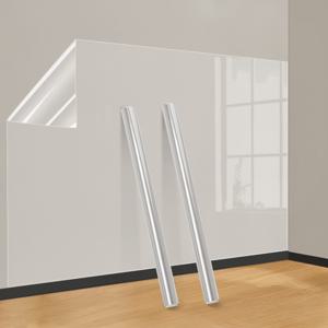 벽, 바닥, 문용 정전기 흡착 필름 2롤 - 투명 방수 필앤스틱 플라스틱 커버링, 발로 차는 것 및 오염 방지 보호, 정전기 차단 백스플래시, 욕실, 샤워실용 보호 장벽