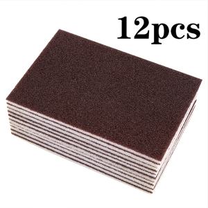 12개입 8.99 X 7Cm 나노 스펀지 수세미 패드, 강력 개별 연마 재료 클리닝 스펀지, 기름, 녹, 불에 탄 잔여물 청소에 적합, 유연한 냄비 및 그릇 청소 브러시, 냄비 및 그릇, 조리 기구에 적합