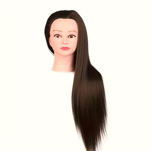 긴 가발 헤드 모델 3가지 색상 미용 기초 수업 특별 연습 땋기 헤어 업스타일 메이크업 컷 헤어 인형 머리 몰드 헤드 모델