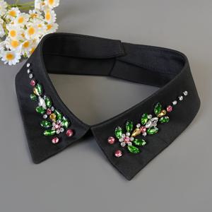고급스러운 인조 칼라 비즈 라인스톤 칼라 탈착식 반짝이는 잉어 파파illon 디자인 봄 여름 가을 겨울 여성용 특별한 스웨터 탑 티셔츠 드레스 고품질 액세서리 우아한 기질